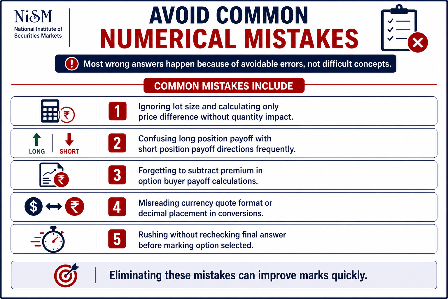 Avoid Common Numerical Mistakes in Series I Infographic